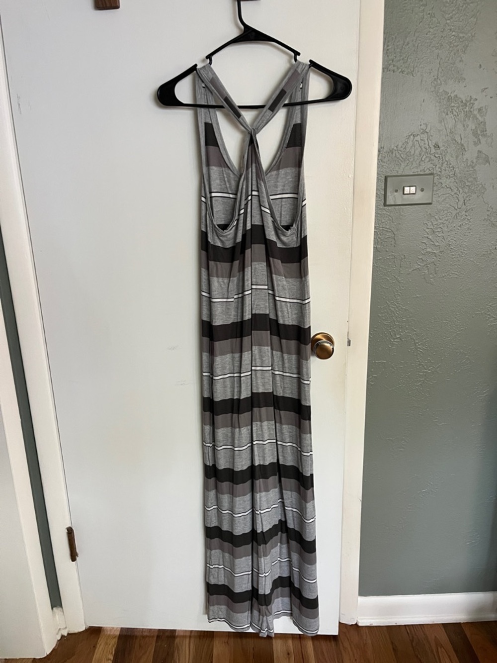 Women's Gap Gray Striped Racerback Maxi Dress - Small - Picture 2 of 4